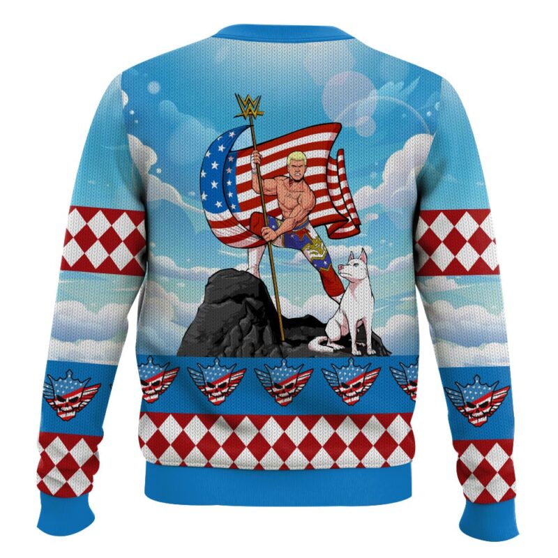Hooktab Cody Rhodes Finish The Story WWE Ugly Christmas Sweater Hooktab Cody Rhodes Finish The Story WWE Ugly Christmas Sweater