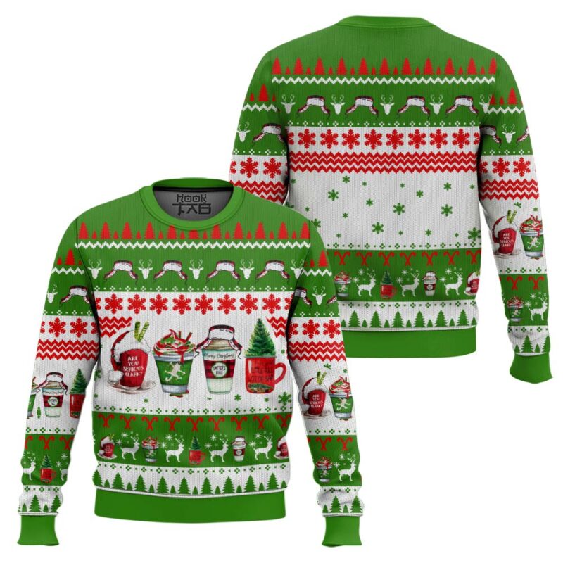 Hooktab Coffee Cup National Xmas Lampoon’s Vacation Ugly Christmas Sweater Hooktab Coffee Cup National Xmas Lampoon’s Vacation Ugly Christmas Sweater