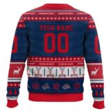 Hooktab Columbus Blue Jackets - Custom Name And Number Ugly Sweater