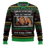 Hooktab Come Out To The Coast, Have A Few Laughs Die Hard Ugly Christmas Sweater