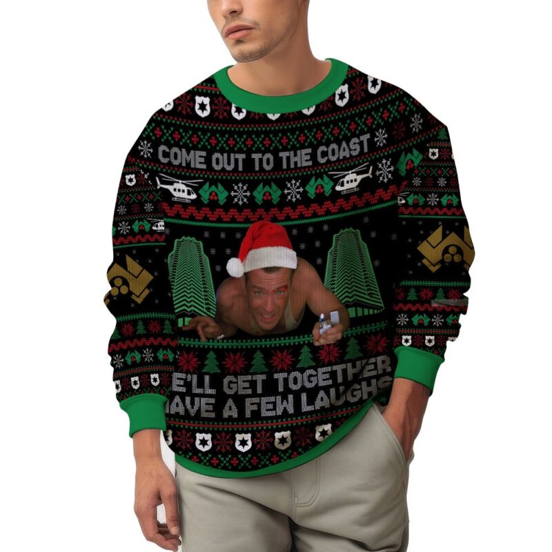 Hooktab Come Out To The Coast, We’ll Get Together, Have A Few Laughs Die Hard Ugly Christmas Sweater Hooktab Come Out To The Coast, We’ll Get Together, Have A Few Laughs Die Hard Ugly Christmas Sweater