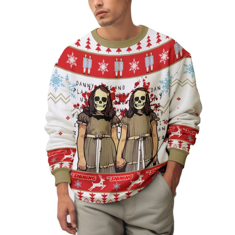 Hooktab Come Play With Us The Shining Ugly Christmas Sweater Hooktab Come Play With Us The Shining Ugly Christmas Sweater