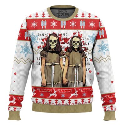 Hooktab Come Play With Us The Shining Ugly Christmas Sweater