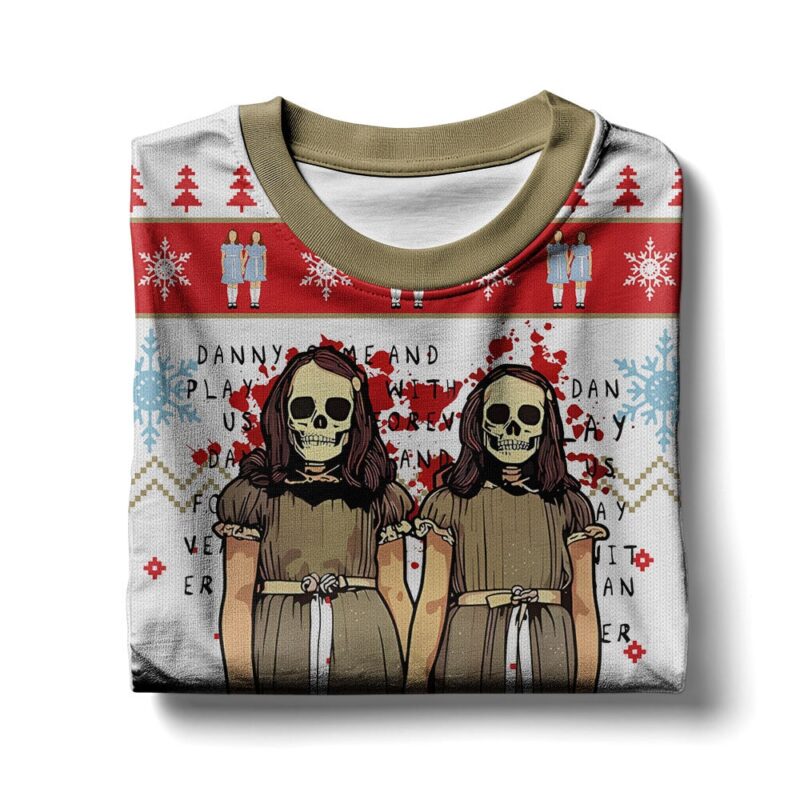 Hooktab Come Play With Us The Shining Ugly Christmas Sweater Hooktab Come Play With Us The Shining Ugly Christmas Sweater