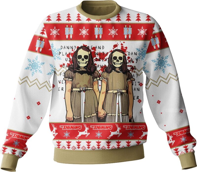 Hooktab Come Play With Us The Shining Ugly Christmas Sweater Hooktab Come Play With Us The Shining Ugly Christmas Sweater