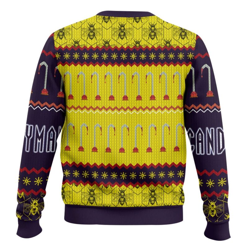 Hooktab Come With Me And Be Happy Candyman Ugly Christmas Sweater Hooktab Come With Me And Be Happy Candyman Ugly Christmas Sweater