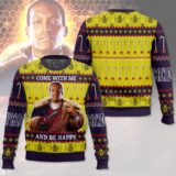 Hooktab Come With Me And Be Happy Candyman Ugly Christmas Sweater