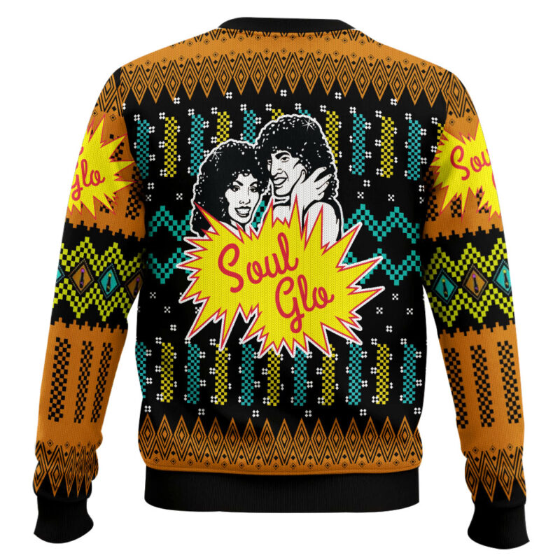 Hooktab Coming To America Soul Glo Ugly Christmas Sweater Hooktab Coming To America Soul Glo Ugly Christmas Sweater