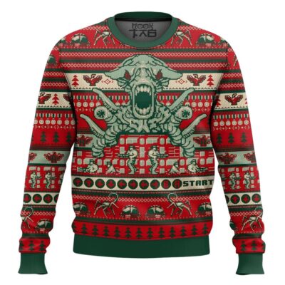 Hooktab Contra 1987 Ugly Christmas Sweater