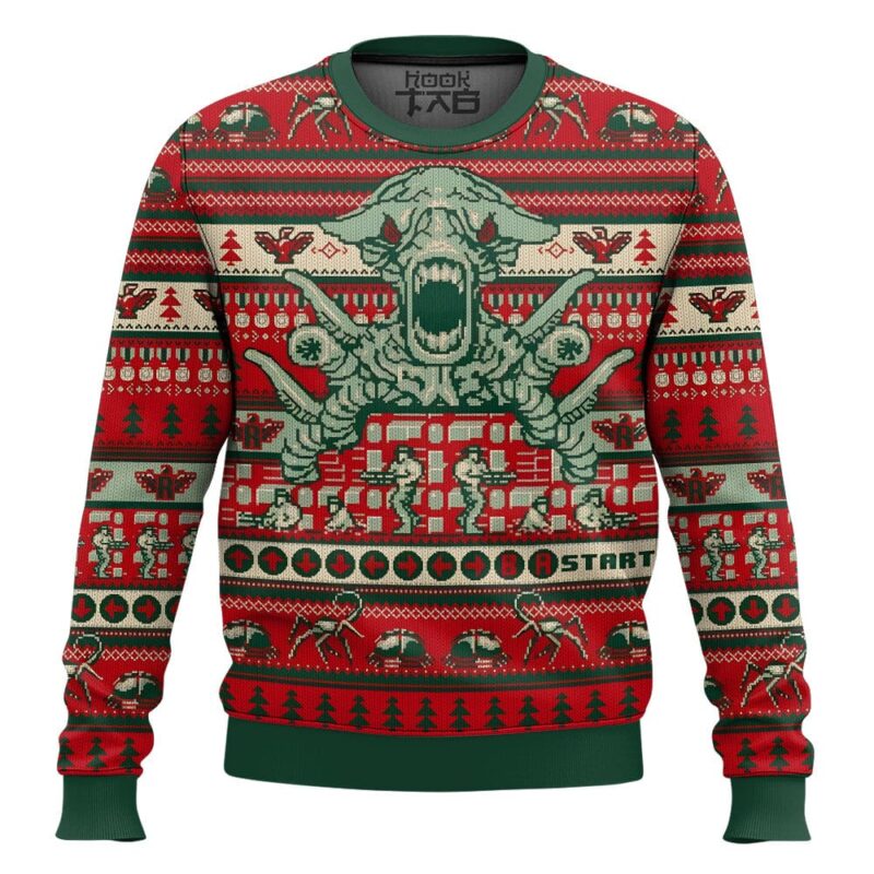 Hooktab Contra 1987 Ugly Christmas Sweater