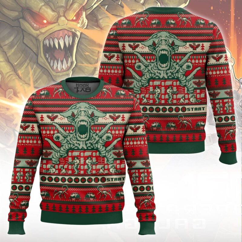 Hooktab Contra 1987 Ugly Christmas Sweater Hooktab Contra 1987 Ugly Christmas Sweater