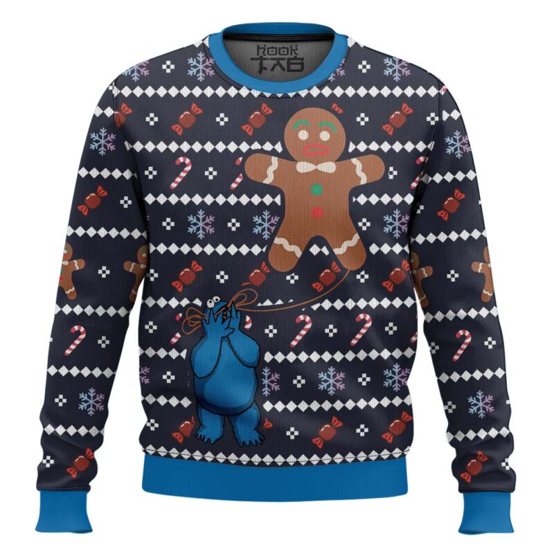 Hooktab Cookie Monster And The Gingerbread The The Muppet Show Ugly Christmas Sweater