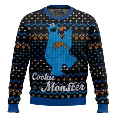 Hooktab Cookie Monster The Muppet Show Ugly Christmas Sweater