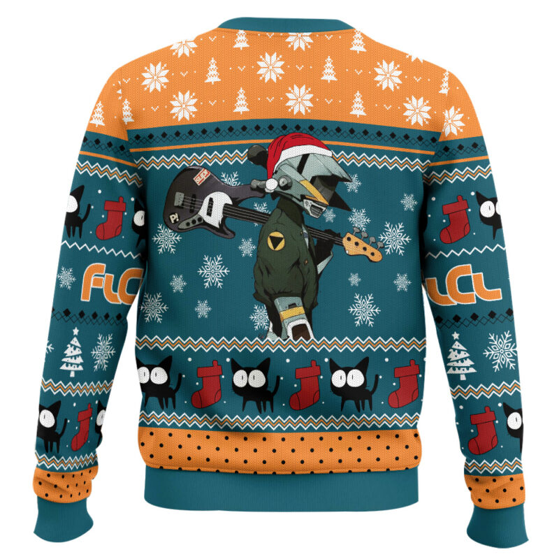 Hooktab Cool Guitar Canti FLCL Ugly Christmas Sweater Hooktab Cool Guitar Canti FLCL Ugly Christmas Sweater