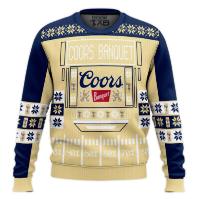 Hooktab Coors Banquet - Custom Name Ugly Christmas Sweater