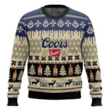 Hooktab Coors Banquet Beer Ugly Christmas Sweater
