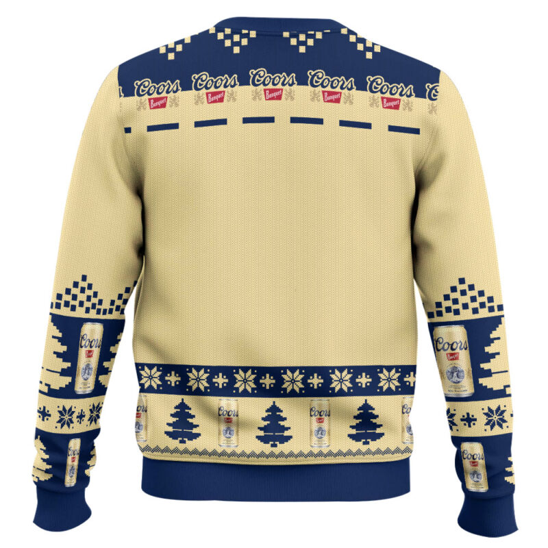Hooktab Coors Banquet Drink Everywhere Ugly Christmas Sweater Hooktab Coors Banquet Drink Everywhere Ugly Christmas Sweater