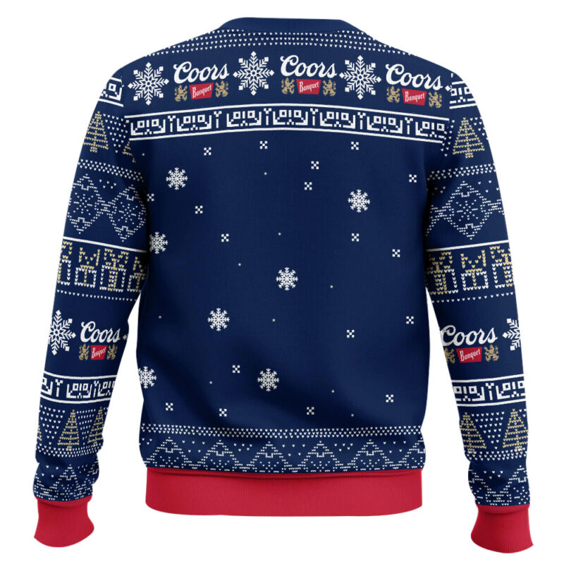 Hooktab Coors Banquet Funny Santa Ugly Christmas Sweater Hooktab Coors Banquet Funny Santa Ugly Christmas Sweater