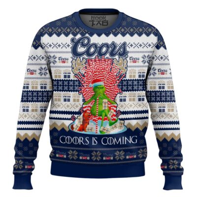 Hooktab Coors Banquet Is Coming Ugly Christmas Sweater