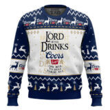 Hooktab Coors Banquet Lord Of The Rings Ugly Christmas Sweater