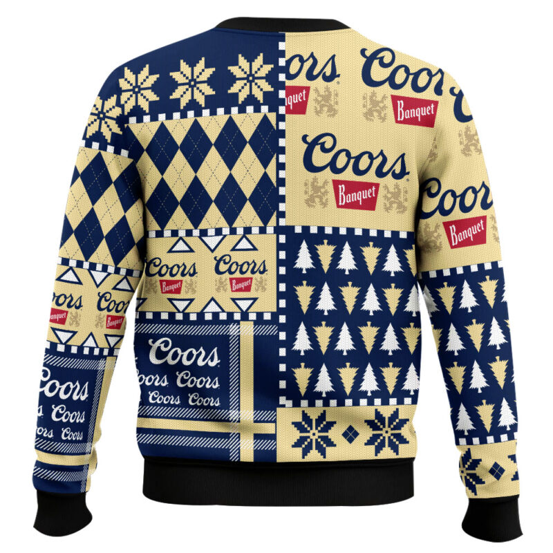 Hooktab Coors Banquet Suit And Tie Ugly Christmas Sweater Hooktab Coors Banquet Suit And Tie Ugly Christmas Sweater