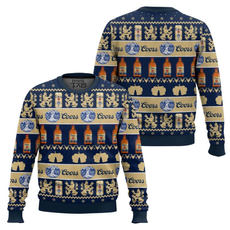 Hooktab Coors Beer Ugly Christmas Sweater Hooktab Coors Beer Ugly Christmas Sweater