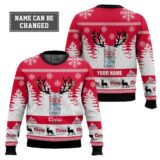 Hooktab Coors Light - Custom Name Ugly Christmas Sweater
