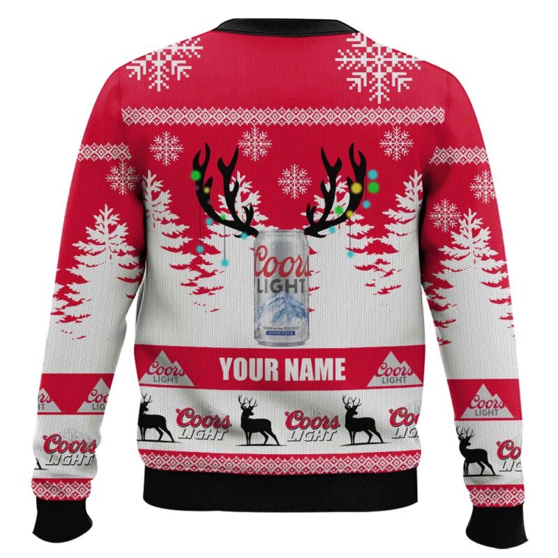 Hooktab Coors Light - Custom Name Ugly Christmas Sweater Hooktab Coors Light - Custom Name Ugly Christmas Sweater