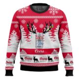 Hooktab Coors Light - Custom Name Ugly Christmas Sweater