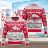 Hooktab Coors Light American Lager Ugly Christmas Sweater