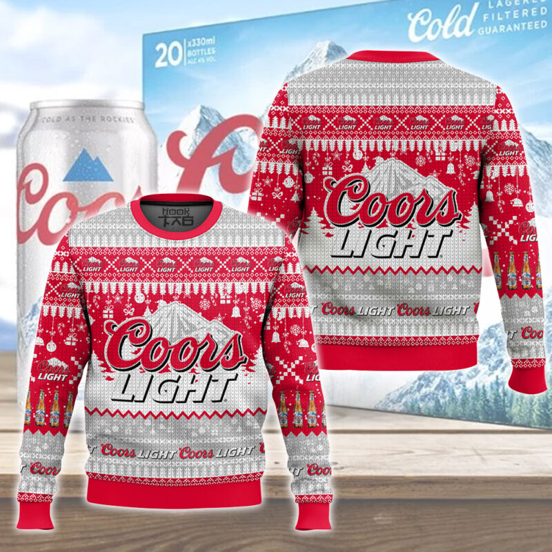 Hooktab Coors Light American Lager Ugly Christmas Sweater Hooktab Coors Light American Lager Ugly Christmas Sweater