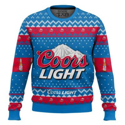 Hooktab Coors Light Beer Ugly Christmas Sweater