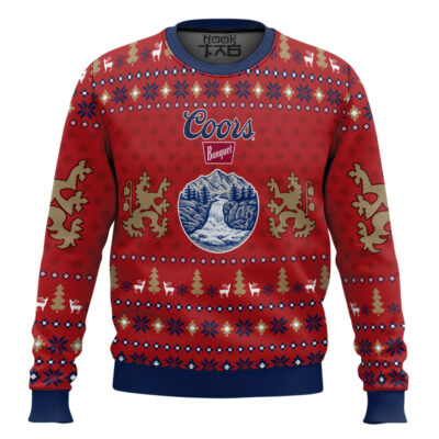 Hooktab Coors Light Brews Ugly Christmas Sweater