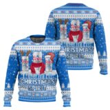 Hooktab Coors Light Christmas Spirit Ugly Christmas Sweater