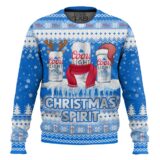 Hooktab Coors Light Christmas Spirit Ugly Christmas Sweater
