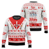Hooktab Coors Light In My Veins Jesus In My Heart Ugly Christmas Sweater