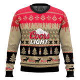 Hooktab Coors Light Lager Beer Ugly Christmas Sweater
