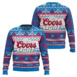 Hooktab Coors Light Lager Ugly Christmas Sweater