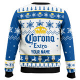 Hooktab Corona Extra Beer - Custom Name Ugly Christmas Sweater