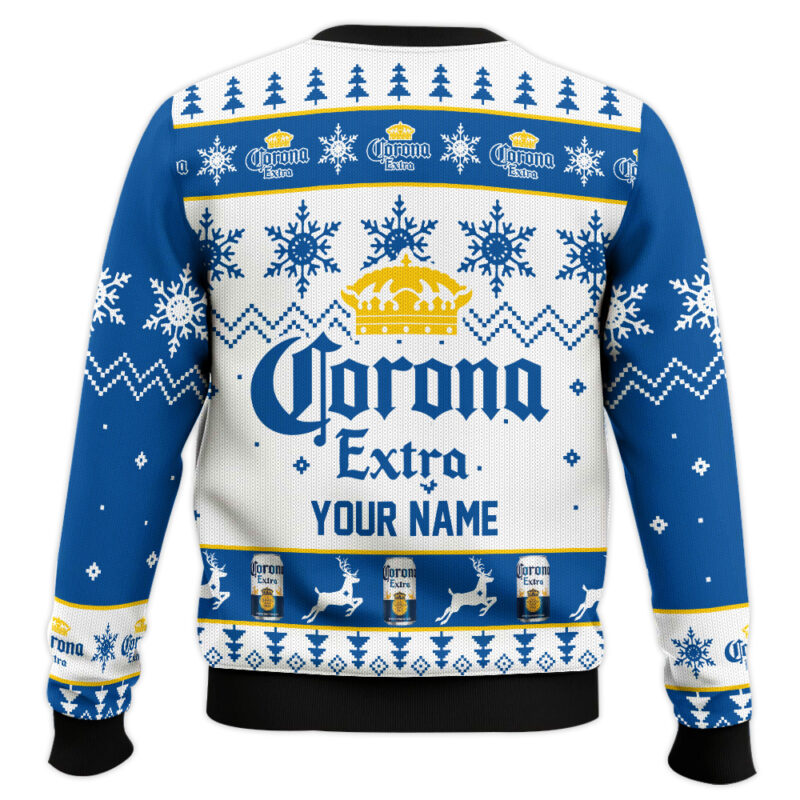 Hooktab Corona Extra Beer - Custom Name Ugly Christmas Sweater Hooktab Corona Extra Beer - Custom Name Ugly Christmas Sweater