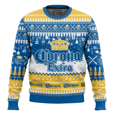 Hooktab Corona Extra Beer Ugly Christmas Sweater