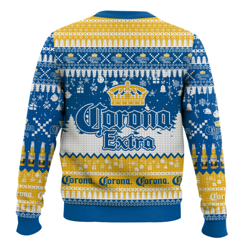 Hooktab Corona Extra Beer Ugly Christmas Sweater Hooktab Corona Extra Beer Ugly Christmas Sweater