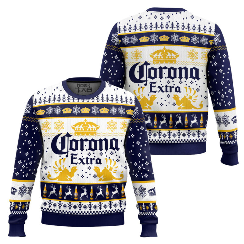 Hooktab Corona Extra Ugly Christmas Sweater Hooktab Corona Extra Ugly Christmas Sweater