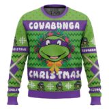 Hooktab Cowabunga Donatello Teenage Mutant Ninja Turtles Ugly Christmas Sweater