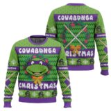 Hooktab Cowabunga Donatello Teenage Mutant Ninja Turtles Ugly Christmas Sweater