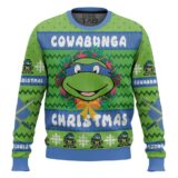 Hooktab Cowabunga Leonardo Teenage Mutant Ninja Turtles Ugly Christmas Sweater
