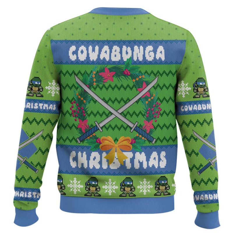 Hooktab Cowabunga Leonardo Teenage Mutant Ninja Turtles Ugly Christmas Sweater Hooktab Cowabunga Leonardo Teenage Mutant Ninja Turtles Ugly Christmas Sweater
