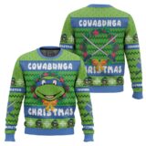 Hooktab Cowabunga Leonardo Teenage Mutant Ninja Turtles Ugly Christmas Sweater