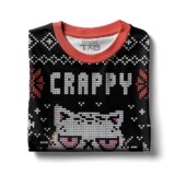 Hooktab Crappy Meh Year Ugly Christmas Sweater