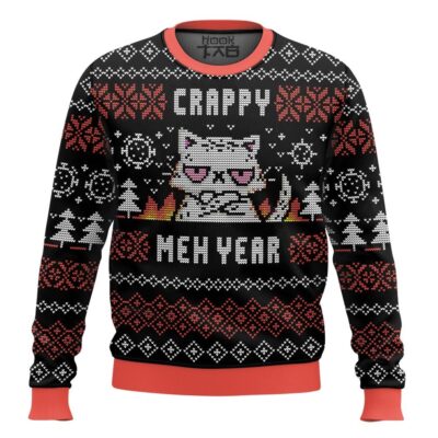 Hooktab Crappy Meh Year Ugly Christmas Sweater